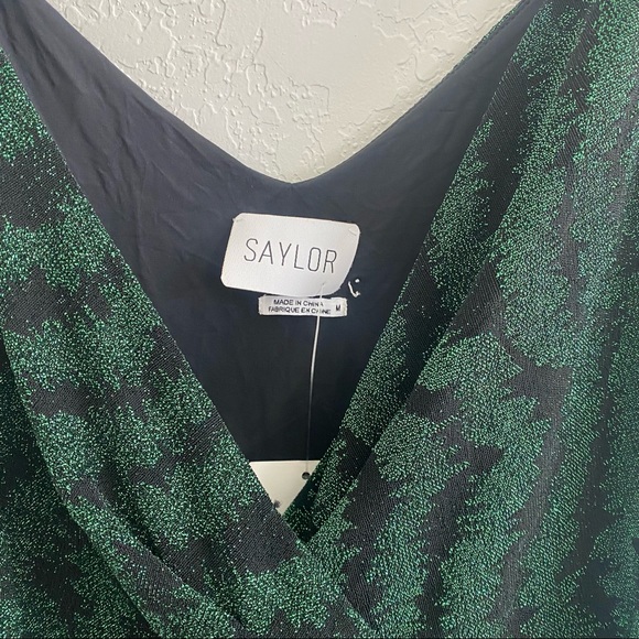 NWT Saylor Ediola Sparkle Jacquard Sleeveless Jumpsuit - Picture 5 of 6